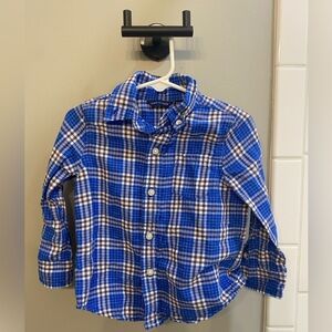 Janie and Jack Blue and White Button Down Shirt / Size 18-24 months / EUC